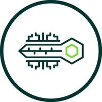 Digital key Vector Icon Design