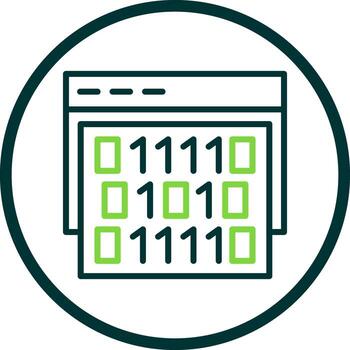 diseño de icono de vector de código binario