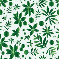 Leaves pattern green pattern vector