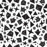 Black and white geometric pattern vector