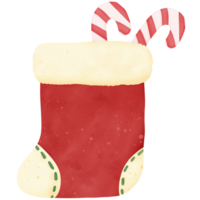 Navidad medias acuarela elemento. acuarela mano dibujar png