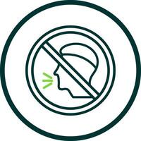 No Talking Vector Icon Design