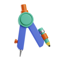 workplace compass illustration 3d png