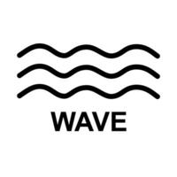 Wave icon design template  isolated on white background. vector