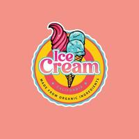 ice cream logo template vector