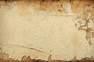 Distressed paper texture with rustic, darkened edges. AI Generated photo