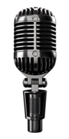 une microphone sur une transparent Contexte - ai généré - génératif ai png