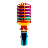 A microphone on a transparent background - AI Generated - Generative AI png