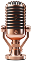 A microphone on a transparent background - AI Generated - Generative AI png