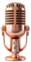 A microphone on a transparent background - AI Generated - Generative AI png