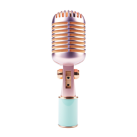 un micrófono en un transparente antecedentes - ai generado - generativo ai png