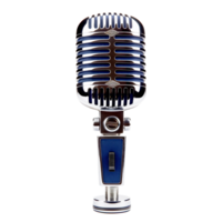 une microphone sur une transparent Contexte - ai généré - génératif ai png