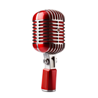 A microphone on a transparent background - AI Generated - Generative AI png