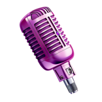 A microphone on a transparent background - AI Generated - Generative AI png