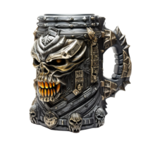 a mug with a skull on it - AI Generated - Generative AI png