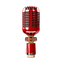 A microphone on a transparent background - AI Generated - Generative AI png