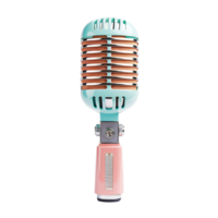 A microphone on a transparent background - AI Generated - Generative AI png