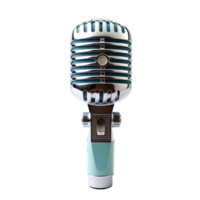 une microphone sur une transparent Contexte - ai généré - génératif ai png