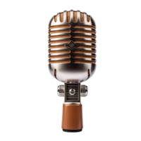 A microphone on a transparent background - AI Generated - Generative AI png