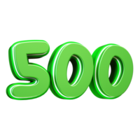 3d rendere verde numero png