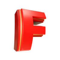 3d hacer rojo letra png