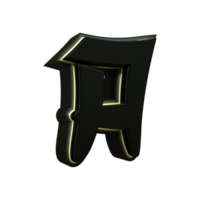 3d render japanese letter png