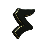 3d rendere giapponese lettera png