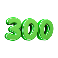 3d rendere verde numero png