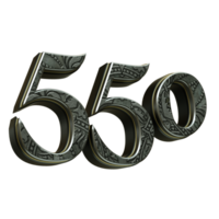 3d rendered medieval number png