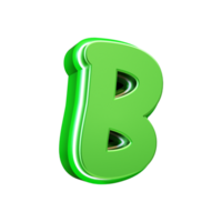 3d rendre vert lettre png