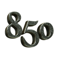 3d rendered medieval number png