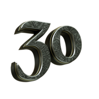 3d rendered medieval number png