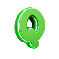 3d rendere verde lettera png