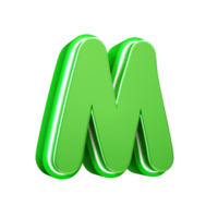 3d rendere verde lettera png