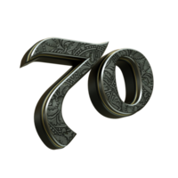 3d rendered medieval number png