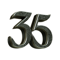 3d rendered medieval number png