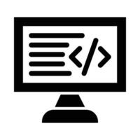 Programming Vector Glyph Icon For Personal And Commercial Use.