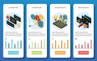 Machine Learning Vertical Banners vector