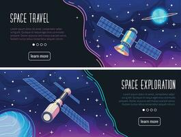 Space Exploration Banners vector