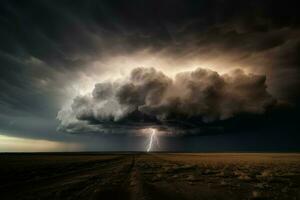 oscuro nube. generar ai foto