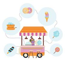 Sweet Candy Booth Composition vector