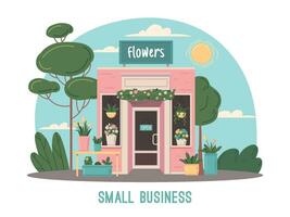 Small Business Flat Concept vector