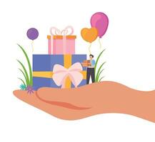 Gifts On Hand Composition vector