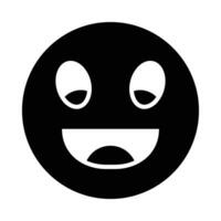 Happy Vector Glyph Icon For Personal And Commercial Use.