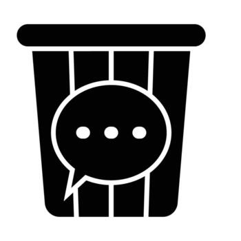 Delete Message Vector Glyph Icon For Personal And Commercial Use.
