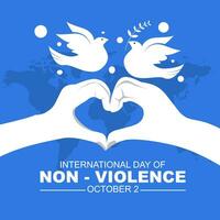 Vector illustration for International day of non Violence celebrated every year on 2 october.