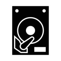 Hard Drive Vector Glyph Icon For Personal And Commercial Use.