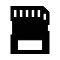 Memory Card Vector Glyph Icon For Personal And Commercial Use.
