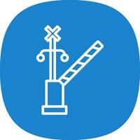 Level Crossing Vector Icon Design