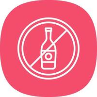 No Alcohol Vector Icon Design